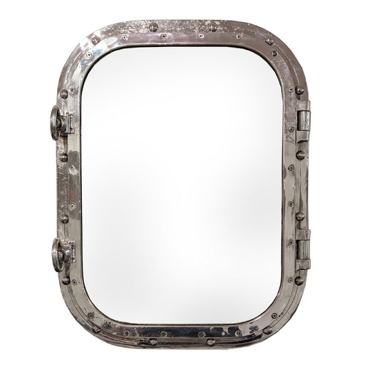 GJ Styles - Reclaimed Aluminum Opening Porthole Mirror - TM405 - GreatFurnitureDeal