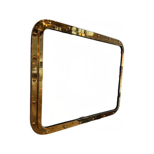 GJ Styles - Brass Fixed Porthole Mirror - TM414 - GreatFurnitureDeal