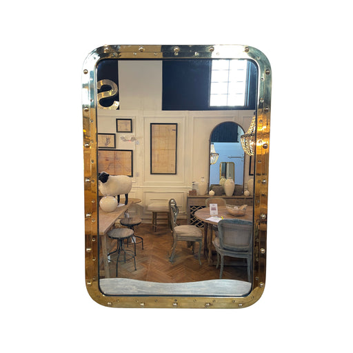 GJ Styles - Brass Fixed Porthole Mirror - TM415 - GreatFurnitureDeal