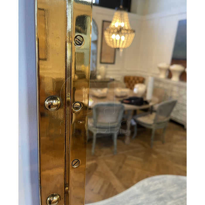 GJ Styles - Brass Fixed Porthole Mirror - TM415 - GreatFurnitureDeal