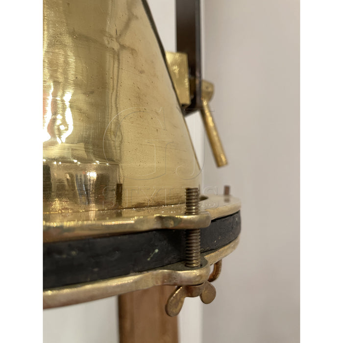 GJ Styles - Marine Brass Hanging Light with Cage - TM421