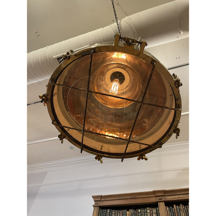GJ Styles - Large Brass Hanging Light - TM424 - GreatFurnitureDeal