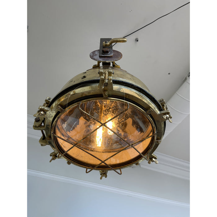 GJ Styles - Large Brass Hanging Light - TM426 - GreatFurnitureDeal