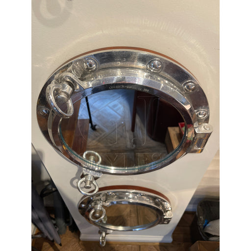 GJ Styles - Reclaimed Aluminum Opening Round Porthole Mirror - TM432 - GreatFurnitureDeal