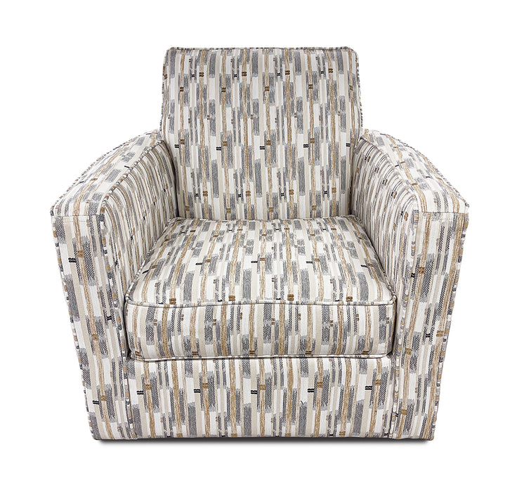 Mariano Italian Leather Furniture - Tonio Swivel Chair in Calargo Grey - 402-10S