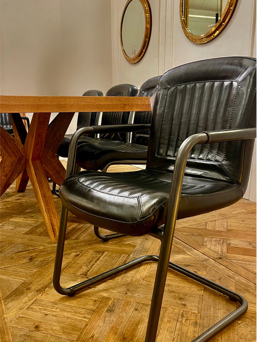 GJ Styles - Tim Armchair In Black Leather - TR103 - GreatFurnitureDeal