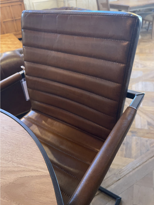 GJ Styles - Sabina Barstool in Light Brown Leather - TR114 - GreatFurnitureDeal