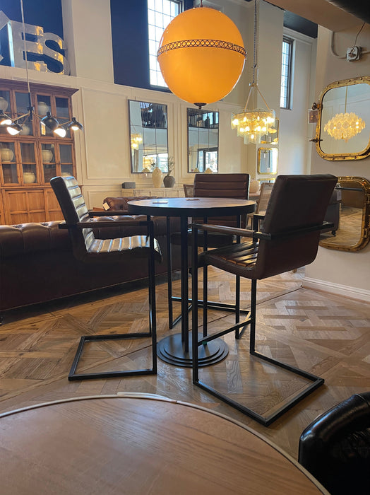 GJ Styles - Sabina Barstool in Light Brown Leather - TR114 - GreatFurnitureDeal