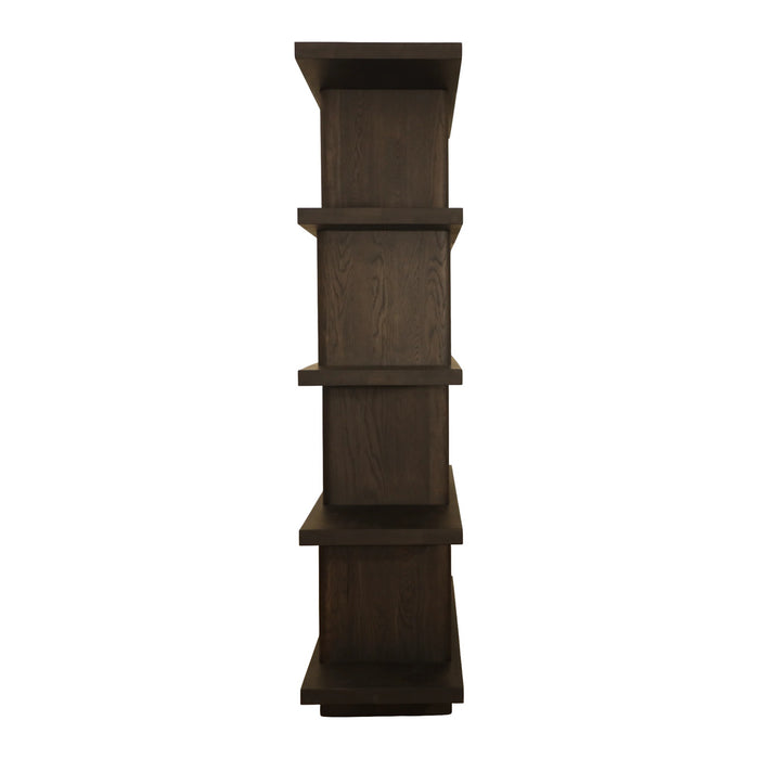 GJ Styles - Valencia Bookcase in Black Oak - TR115 - GreatFurnitureDeal
