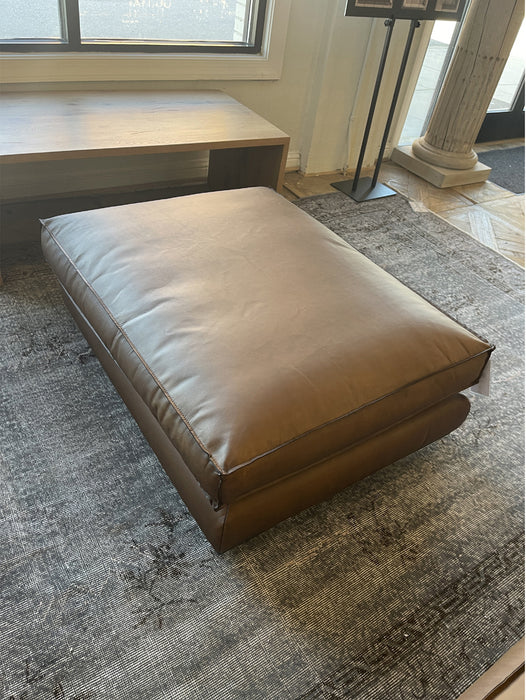 GJ Styles - Sienna Ottoman in Matte Brown Leather - TR123 - GreatFurnitureDeal