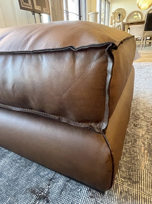 GJ Styles - Sienna Ottoman in Matte Brown Leather - TR123 - GreatFurnitureDeal