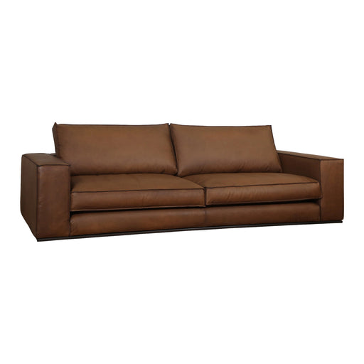 GJ Styles - Sienna Sofa Large in Matte Brown Leather - TR125 - GreatFurnitureDeal