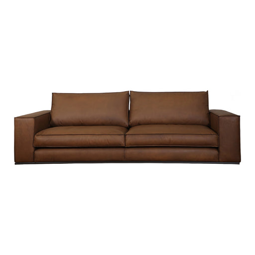 GJ Styles - Sienna Sofa Large in Matte Brown Leather - TR125 - GreatFurnitureDeal
