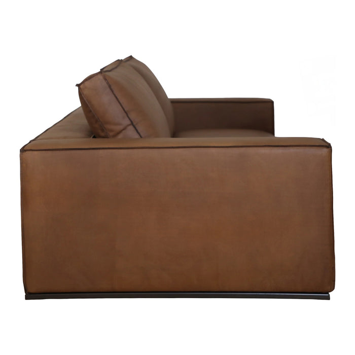 GJ Styles - Sienna Sofa Large in Matte Brown Leather - TR125
