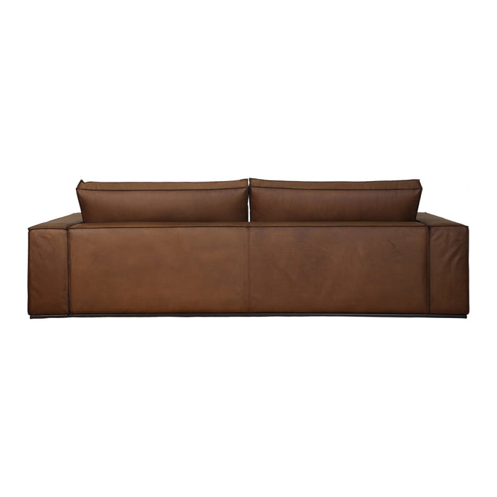 GJ Styles - Sienna Sofa Large in Matte Brown Leather - TR125