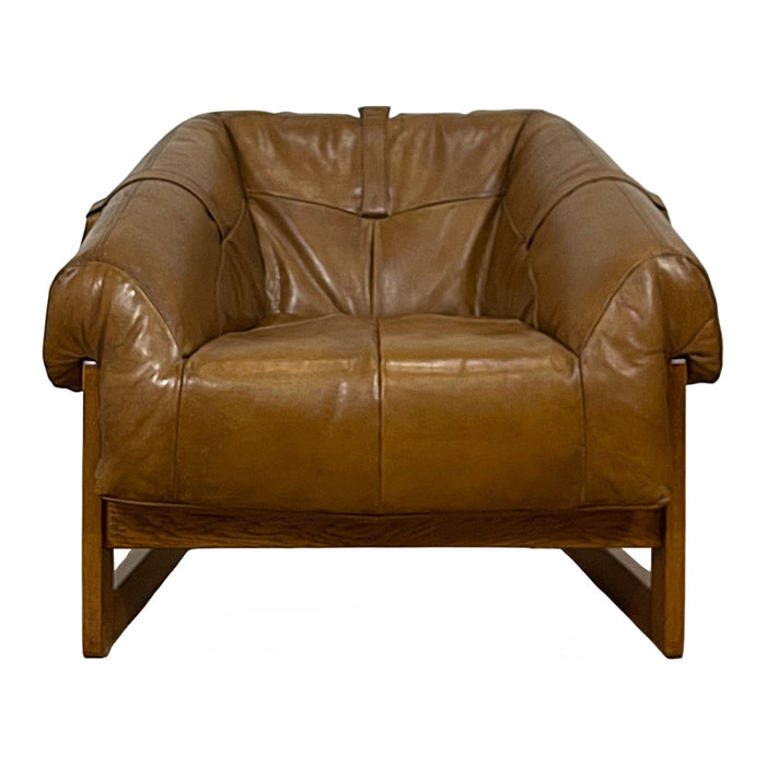 GJ Styles - Bruce Armchair in Light Brown Leather - TR135