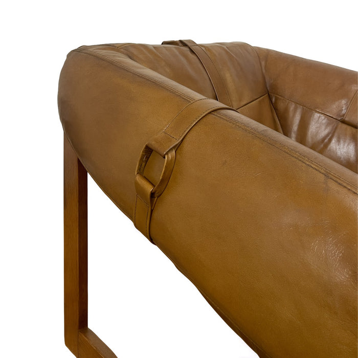 GJ Styles - Bruce Armchair in Light Brown Leather - TR135
