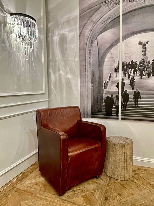 GJ Styles - Bock Chair with Light Brown Leather Arms - TR139 - GreatFurnitureDeal