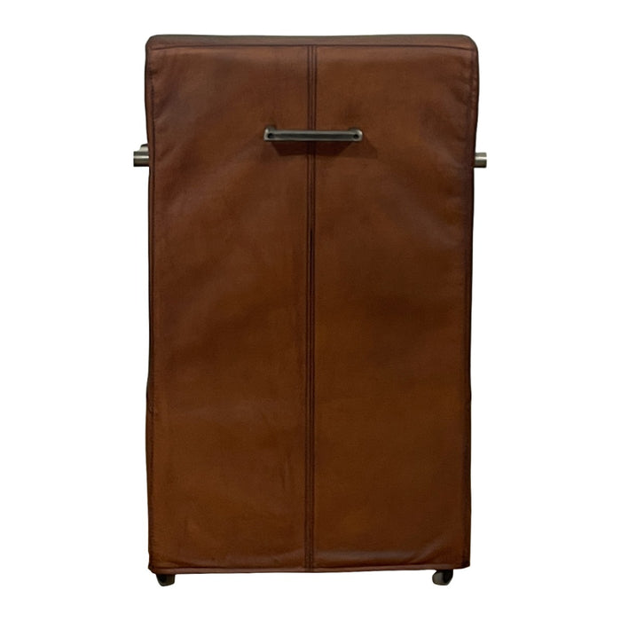 GJ Styles - Bock Chair with Metal Arms in Light Brown Leather - TR141