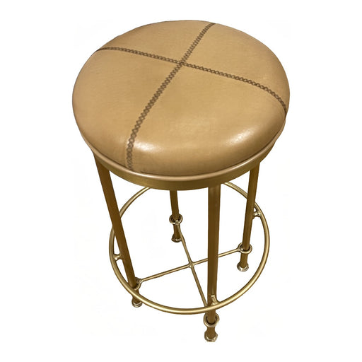 GJ Styles - Evan Barstool in Old Gold and Camel Leather - TR144 - GreatFurnitureDeal
