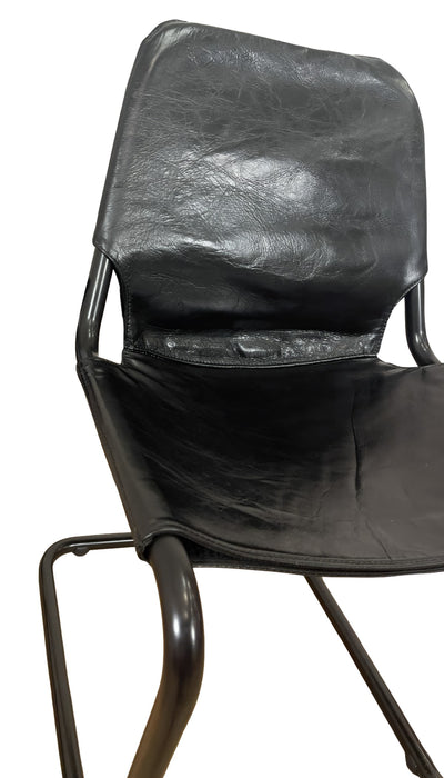 GJ Styles - Tondo Chair in Black Leather - TR145