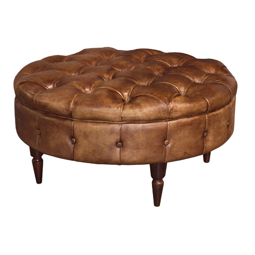 GJ Styles - Round Tufted Ottoman - TR45 - GreatFurnitureDeal