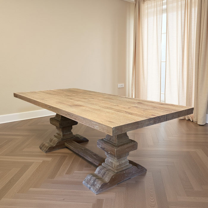 GJ Styles - Paris Dining Table Small In Rustic Oak - TR80 - GreatFurnitureDeal