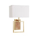 Worlds Away - Flushmount Sconce With Rectangular Burl Wood Backplate - TRACE BW - GreatFurnitureDeal