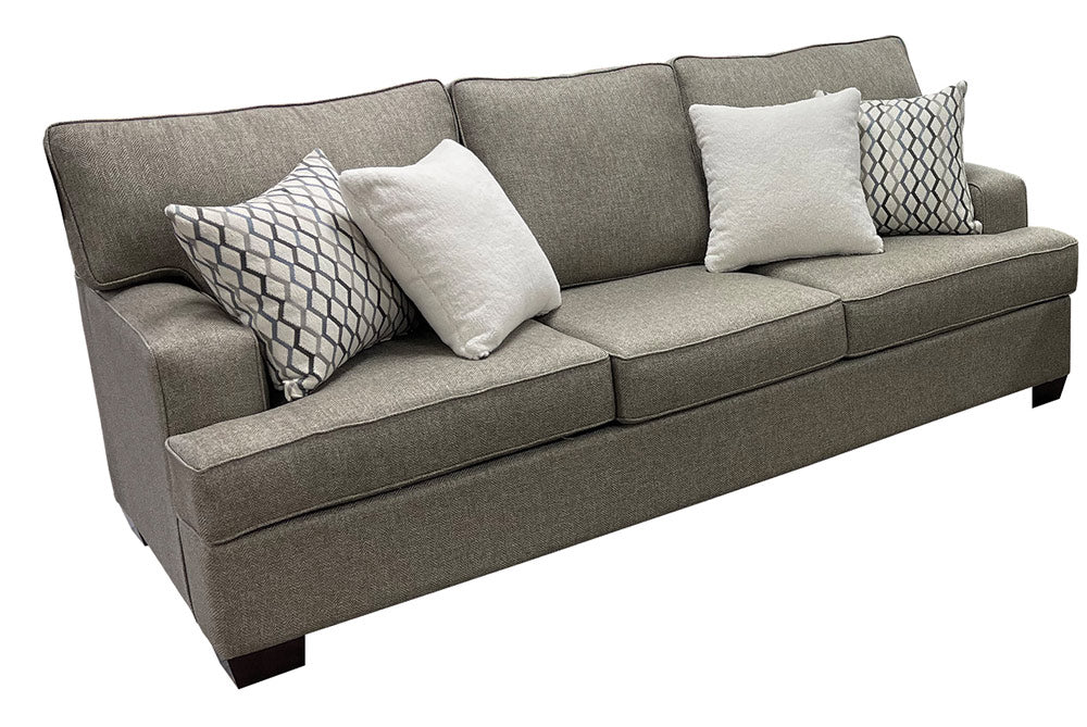 Mariano Italian Leather Furniture - Trinity Sofa in Fenway Slate/Bopeep Natural - 5900-30 - GreatFurnitureDeal