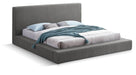 Meridian Furniture - Terra Grey Boucle Fabric Upholstered King Bed - TerraGrey-K - GreatFurnitureDeal