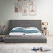 Meridian Furniture - Terra Grey Boucle Fabric Upholstered King Bed - TerraGrey-K - GreatFurnitureDeal