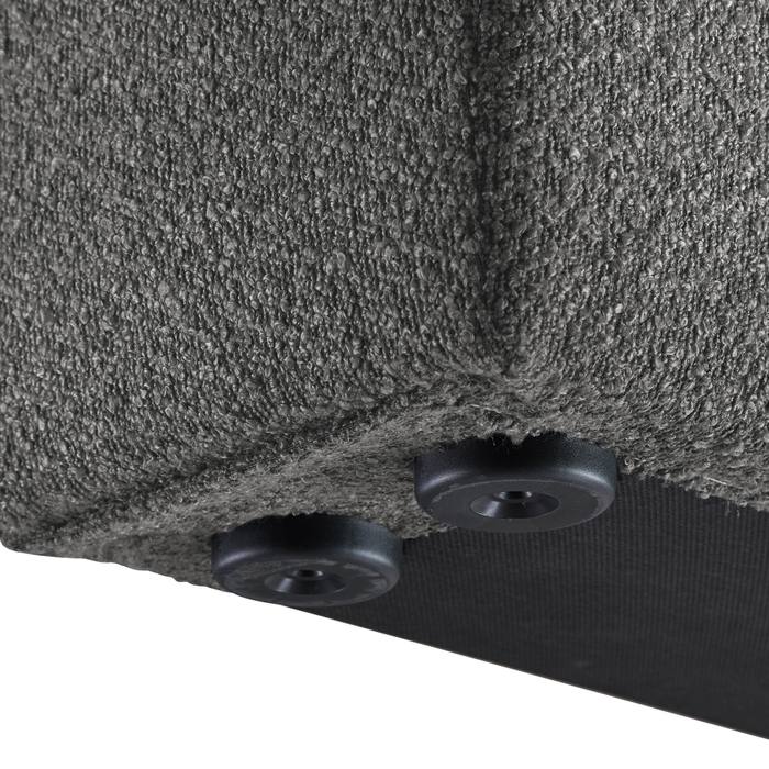 Meridian Furniture - Terra Grey Boucle Fabric Upholstered King Bed - TerraGrey-K - GreatFurnitureDeal