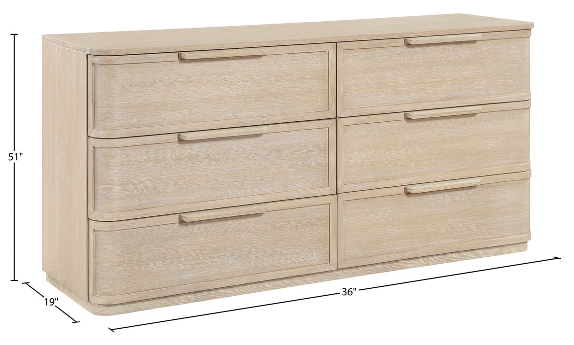 Meridian Furniture - Tiberio Natural Oak Veneer And Solid Wood Dresser - TiberioNatural-D - GreatFurnitureDeal