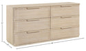 Meridian Furniture - Tiberio Natural Oak Veneer And Solid Wood Dresser - TiberioNatural-D - GreatFurnitureDeal