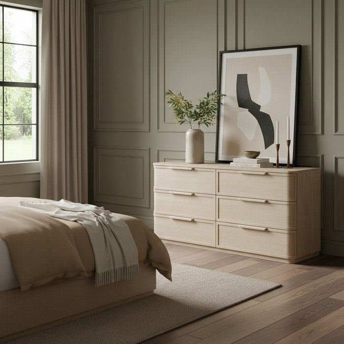 Meridian Furniture - Tiberio Natural Oak Veneer And Solid Wood Dresser - TiberioNatural-D - GreatFurnitureDeal
