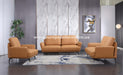 European Furniture - Tratto 3 Piece Sofa Set Cognac Italian Leather - EF-37457 - GreatFurnitureDeal