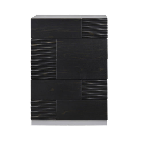 J&M Furniture - Tribeca Black and Grey Gloss Drawer Chest - 18869-CH-BLACK-GREY - GreatFurnitureDeal