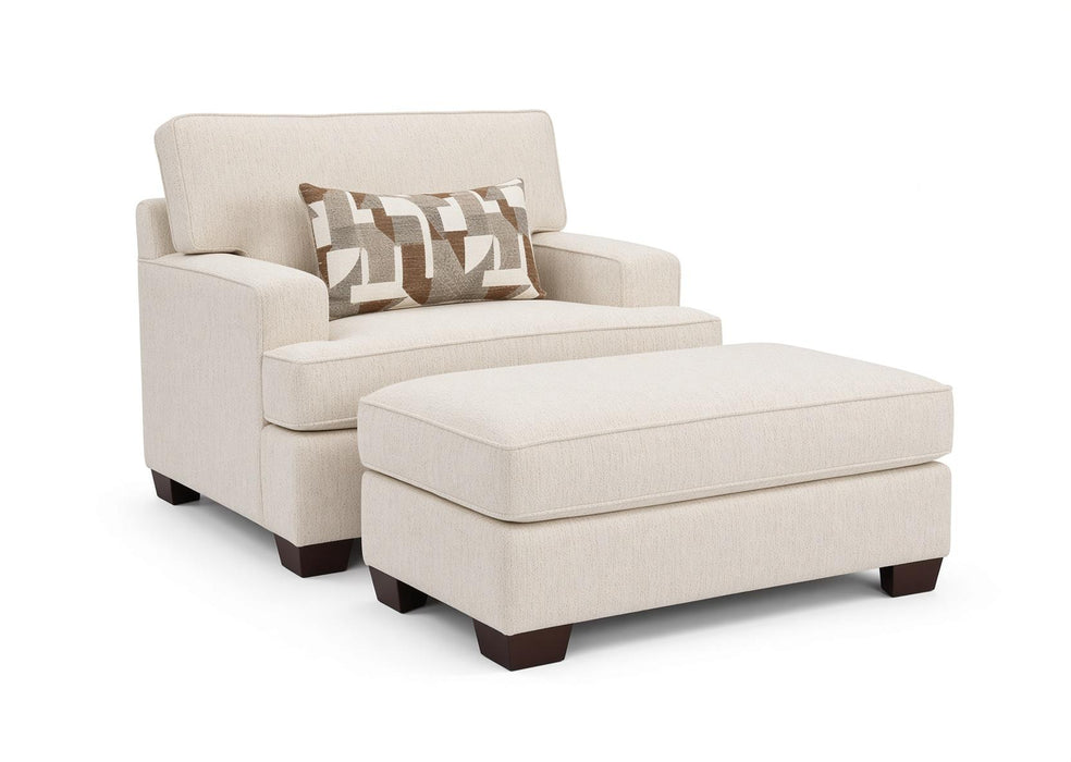 Mariano Fabric - Trinity 2 Piece Chair and Ottoman Set - Cream - 5900-10-00
