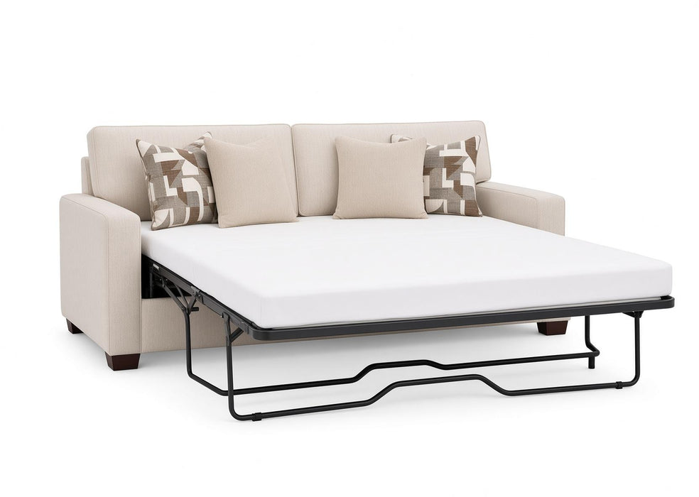 Mariano Fabric - Trinity Queen Sleeper Sofa in Cream - 5900-30-sleeper - GreatFurnitureDeal