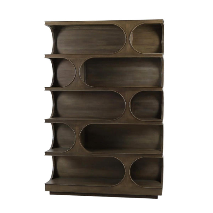 Bramble - Vannes Crescent Bookcase - US-WS-28494STW----- - GreatFurnitureDeal