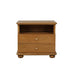 Bramble - Luna Open Shelf w/ 2 Drawers Bedside Table - US-WS-28550AFD----- - GreatFurnitureDeal