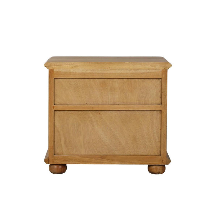 Bramble - Luna Open Shelf w/ 2 Drawers Bedside Table - US-WS-28550AFD----- - GreatFurnitureDeal