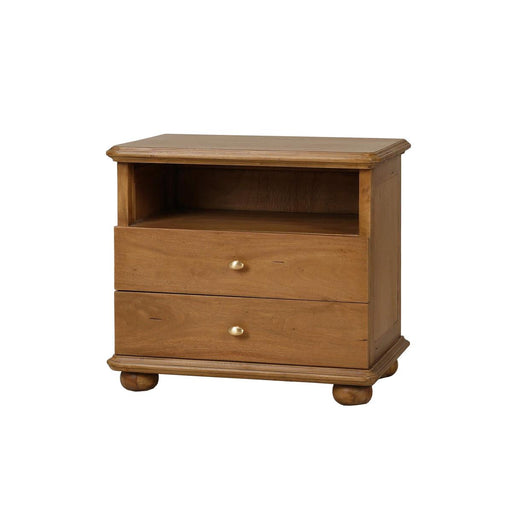 Bramble - Luna Open Shelf w/ 2 Drawers Bedside Table - US-WS-28550AFD----- - GreatFurnitureDeal