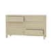 Bramble - Kagu 6 Drawer Dresser w/ Raffia - US-WS-28584RFRW----- - GreatFurnitureDeal