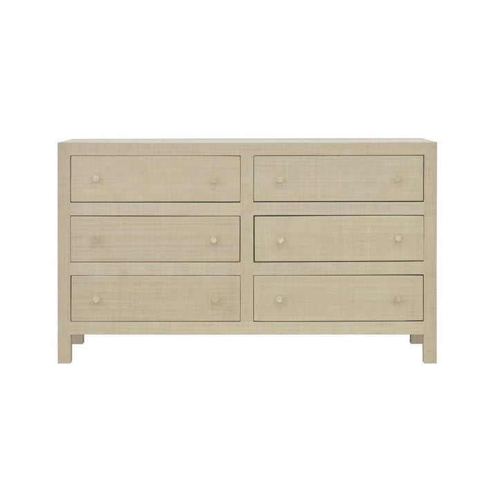 Bramble - Kagu 6 Drawer Dresser w/ Raffia - US-WS-28584RFRW----- - GreatFurnitureDeal