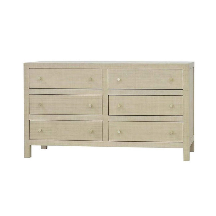 Bramble - Kagu 6 Drawer Dresser w/ Raffia - US-WS-28584RFRW----- - GreatFurnitureDeal