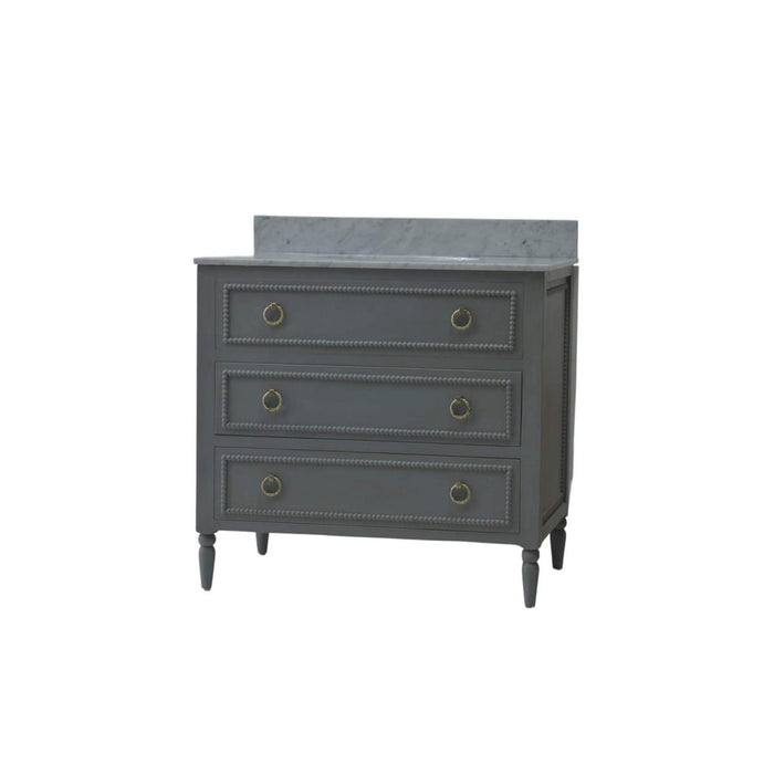 Bramble - Cholet Single Vanity w/ Sink & Marble Top - US-WS-28592GCH----- - GreatFurnitureDeal