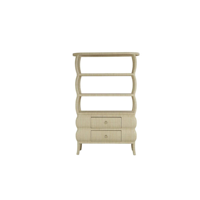 Bramble - Savannah Open Bookcase w/ Rattan - US-WS-28789RNAT----- - GreatFurnitureDeal
