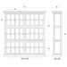 Bramble - English Bookcase 2 Column w/ 12 LED WHD - US-WS-63571BLW-STW--- - GreatFurnitureDeal
