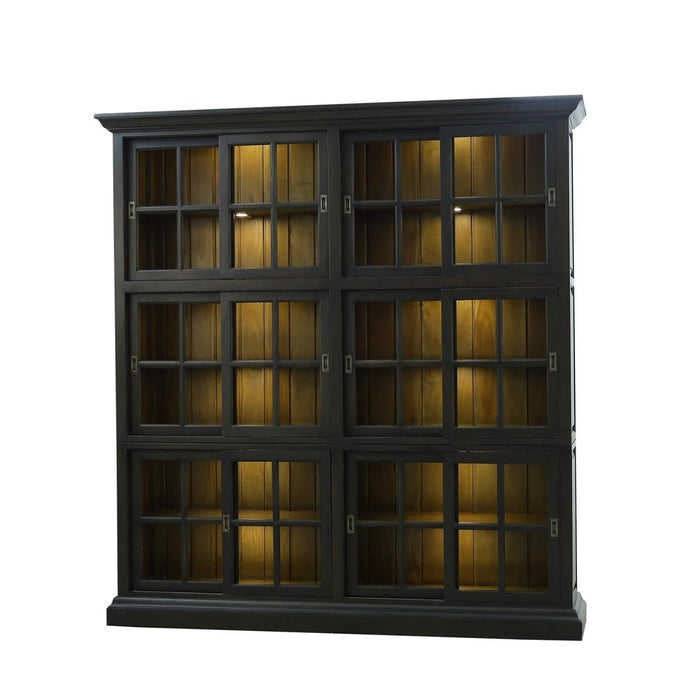 Bramble - English Bookcase 2 Column w/ 12 LED WHD - US-WS-63571BLW-STW--- - GreatFurnitureDeal